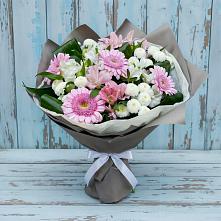 Букет цветов из:  Герберы, Альстромерии и Хризантемы в Промышленной