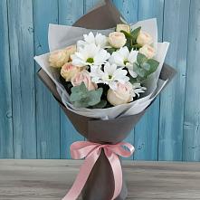 Букет цветов из:  Хризантемы и Розы в Промышленной