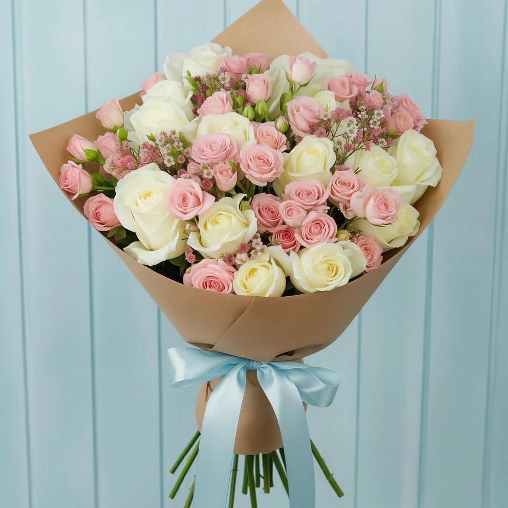 Букет цветов из: Розы в Промышленной