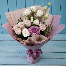 Букет цветов из:  Розы и Лизиантусы в Промышленной