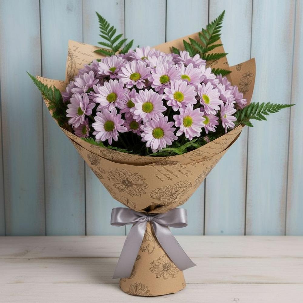 Букет цветов из: Хризантемы в Промышленной