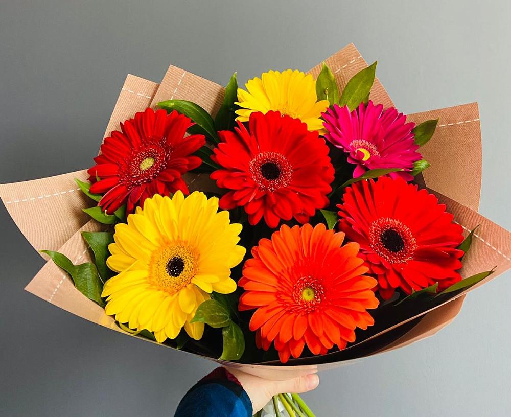 Букет цветов из: Герберы в Промышленной