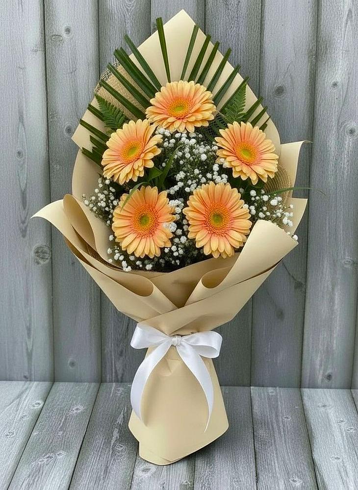 Букет цветов из: Герберы в Промышленной