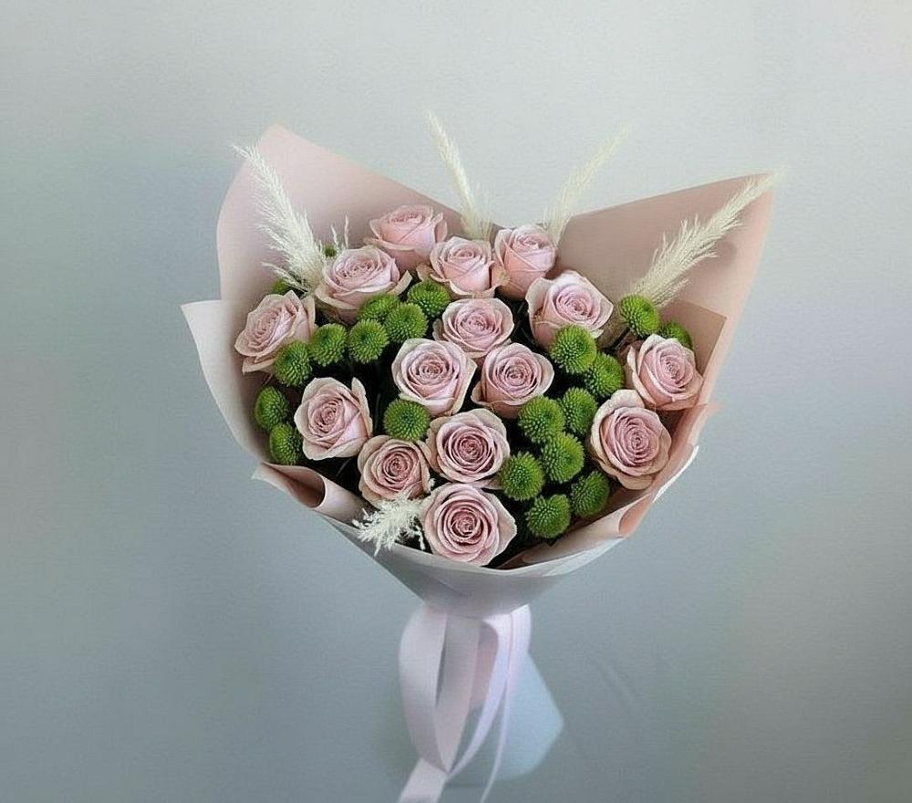 Букет цветов из: Розы и Хризантемы в Промышленной