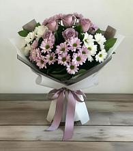 Букет цветов из:  Хризантемы и Розы в Промышленной