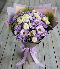 Букет цветов из:  Хризантемы и Розы в Промышленной